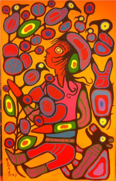 Children in the Tree of Knowledge, 1996 - Norval Morrisseau