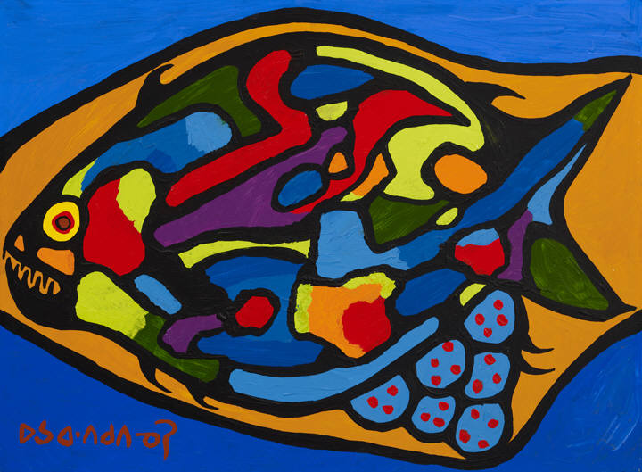 Sacred Trout Through The Portal of Time, 1978 - Norval Morrisseau