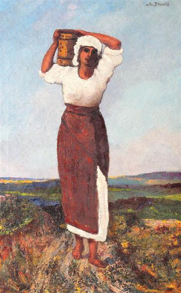 Peasant Woman with a Jar, 1910 - Октав Бенчіле