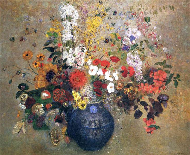 Flowers, 1909 - Оділон Редон