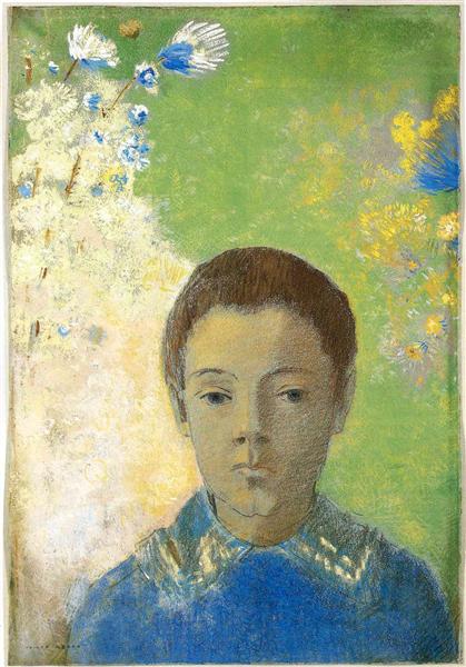 Portrait of Ari Redon, c.1898 - 奥迪隆·雷东
