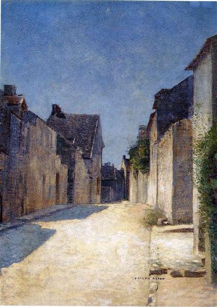 Street in Samois, 1888 - 奥迪隆·雷东
