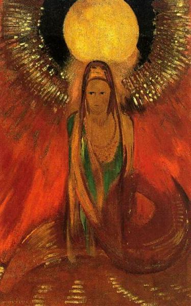 The Flame (Goddess of Fire), 1896 - 奥迪隆·雷东