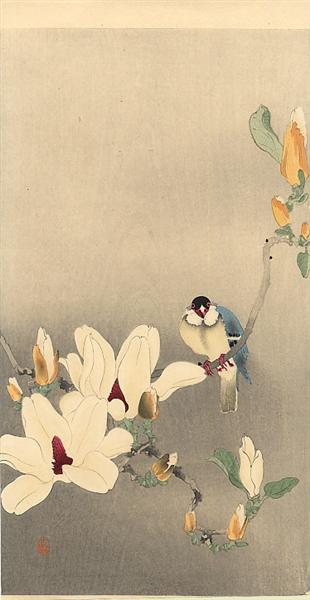 Blue Bird and Magnolia - Koson Ohara