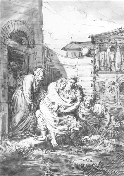 Flood in St. Petersburg, 1824 - Orest Adamowitsch Kiprenski