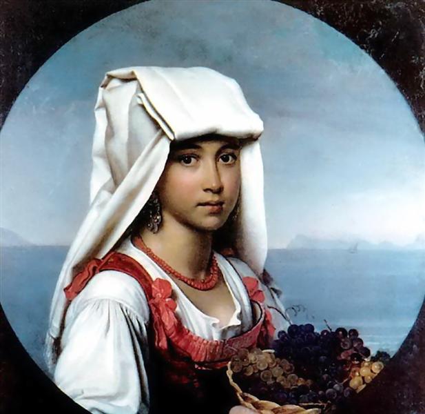 Неаполитанская девочка с плодами, 1831 - Орест Кипренский