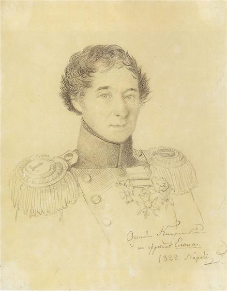 Portrait of lieutenant-commander Nikolay Epanchin, 1829 - Орест Кіпренський