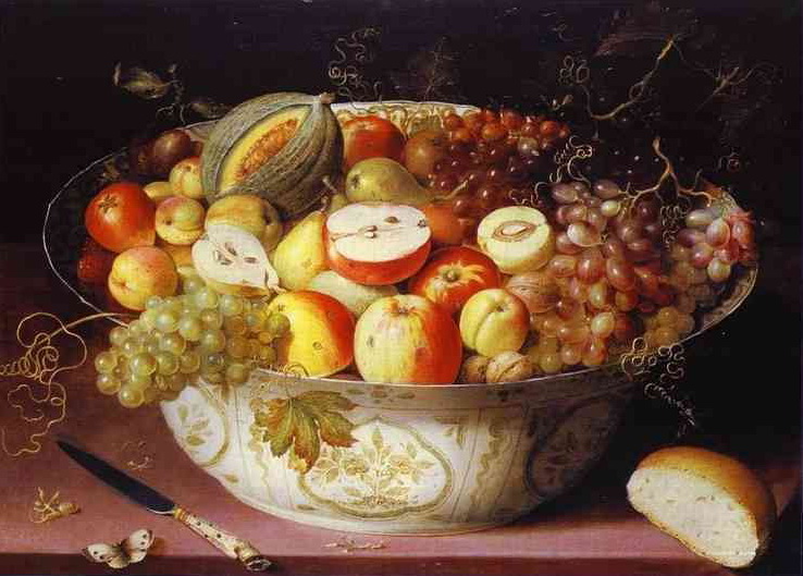 Still Life of fruit in a Wan-li Bowl, 1607 - Осіас Беєрт