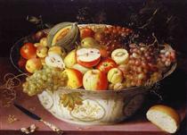 Still Life of fruit in a Wan-li Bowl - Осиас Беерт