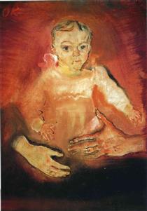 Child with the hands of a parent - Oskar Kokoschka