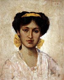 Girl with Yellow Ribbon - Osman Hamdi Bey