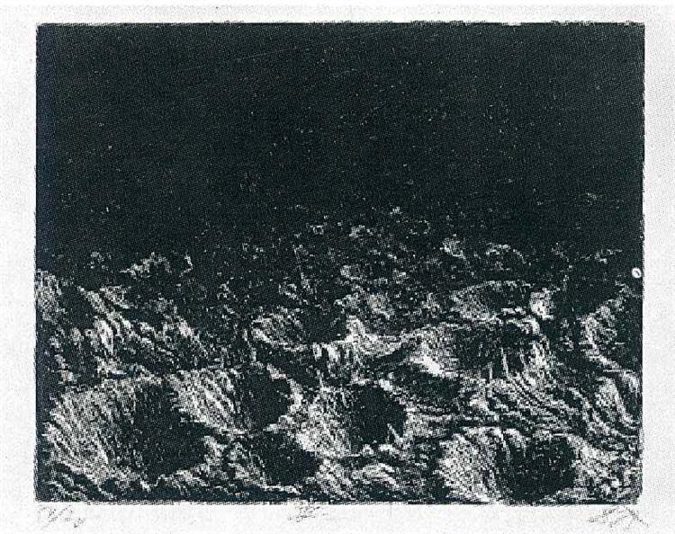 Crater field near Dontrien lit up by flares, 1924 - Отто Дикс
