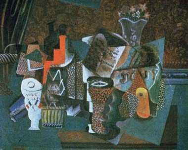 Bottle of black rum (Vive la France), 1913 - Pablo Picasso