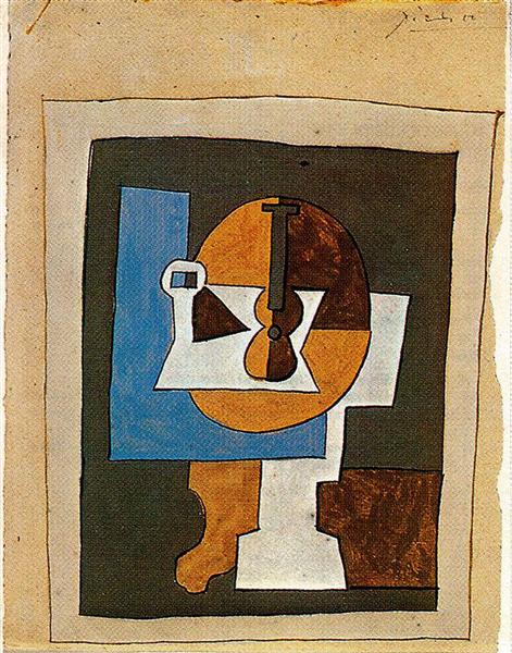 Фруктова тарілка та гітара, 1920 - Пабло Пікассо