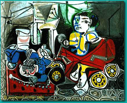 Claude and Paloma playing, 1950 - Pablo Picasso