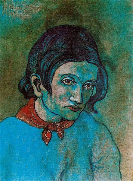 Голова жінки, c.1902 - Пабло Пікассо