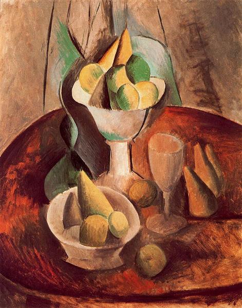Fruit in a Vase, 1909 - 畢卡索