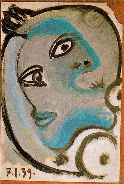 Голова жінки, 1939 - Пабло Пікассо