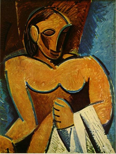 Оголена з рушником, 1907 - Пабло Пікассо