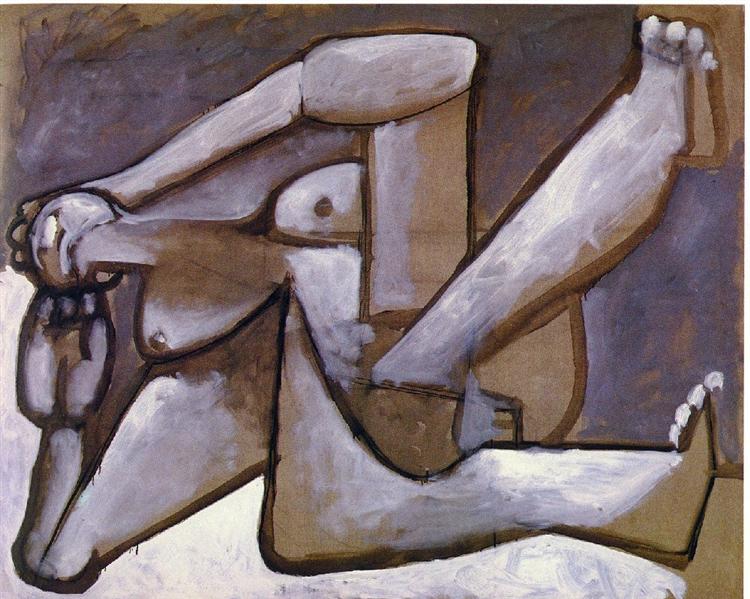 Reclining woman, 1954 - Пабло Пикассо