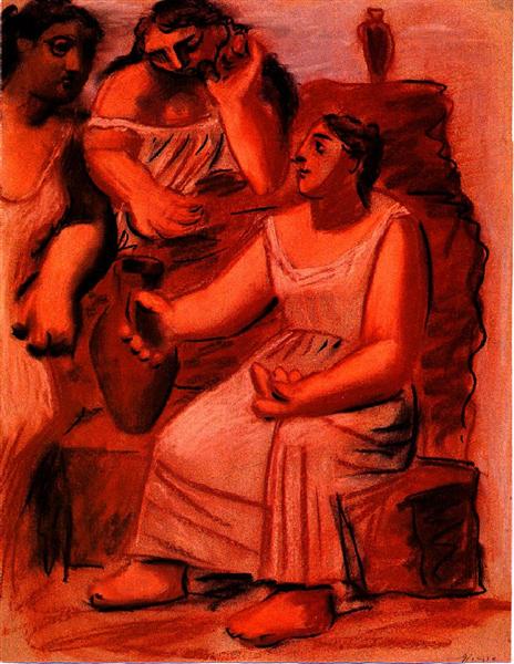 Three women at a fountain (study), 1921 - Pablo Picasso