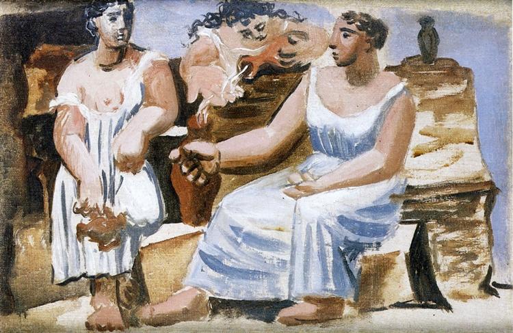 Три жінки біля фонтану (етюд), 1921 - Пабло Пікассо