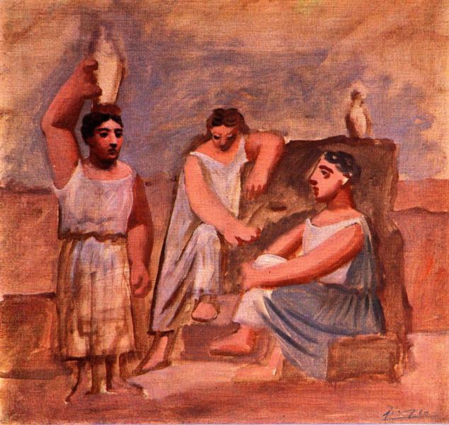 Three women at a fountain (study), 1921 - Пабло Пикассо