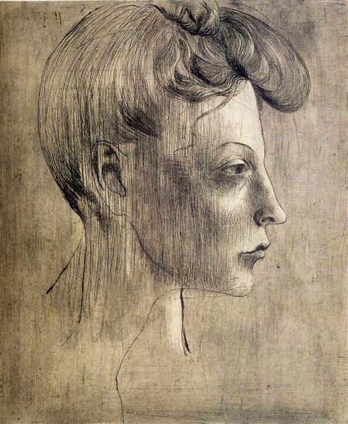Woman's profile, 1905 - Пабло Пикассо
