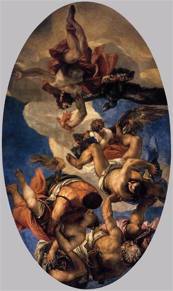 Jupiter Hurling Thunderbolts at the Vices, 1554 - 1556 - Paolo Veronese
