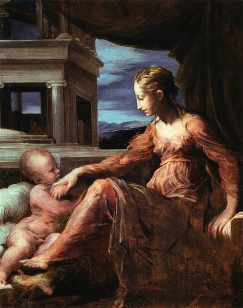 Virgin and Child, 1525 - 1527 - Пармиджанино