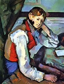 Der Knabe mit der roten Weste - Paul Cézanne