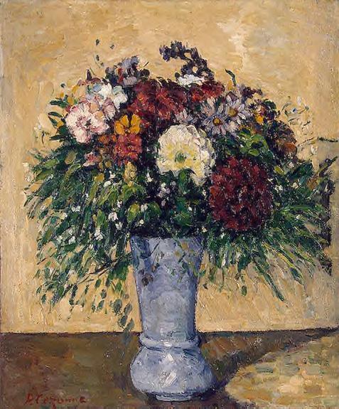 Flowers in a Blue Vase, c.1875 - Paul Cezanne