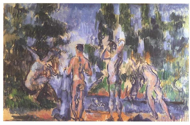Four Bathers, 1890 - Paul Cezanne