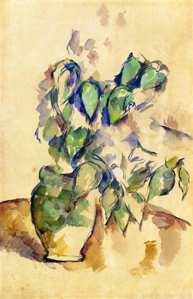 Leaves in a Green Pot, c.1902 - Paul Cezanne