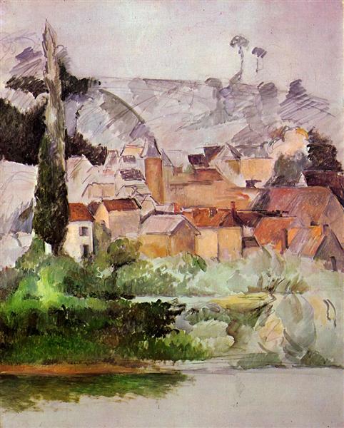 Medan Chateau and Village, 1885 - Paul Cezanne