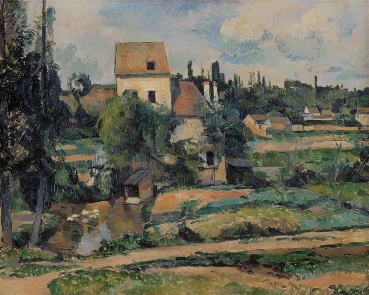 O Moinho na Couleuvre em Pontoise, 1881 - Paul Cézanne