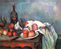 Bodegón con cebollas - Paul Cézanne