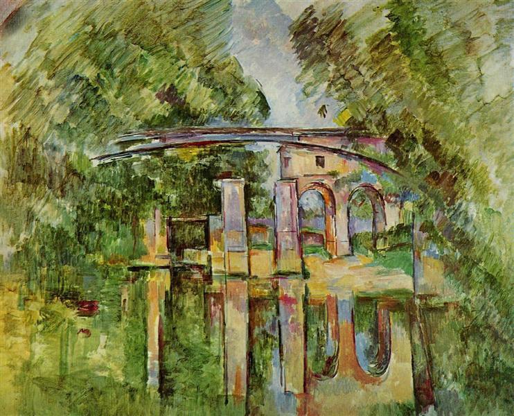 The Aqueduct and Lock, c.1890 - 塞尚