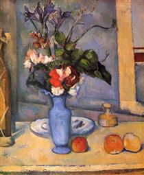 Stilleben mit blauer Vase - Paul Cézanne