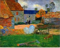 A blue roof (Farm in Pouldu) - Paul Gauguin