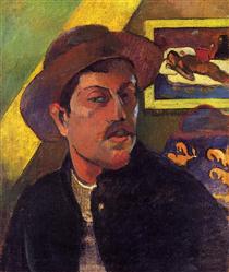 Autoportrait au chapeau - Paul Gauguin