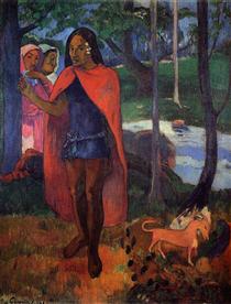 The Sorcerer of Hiva Oa (Marquesan Man in the Red Cape) - 高更