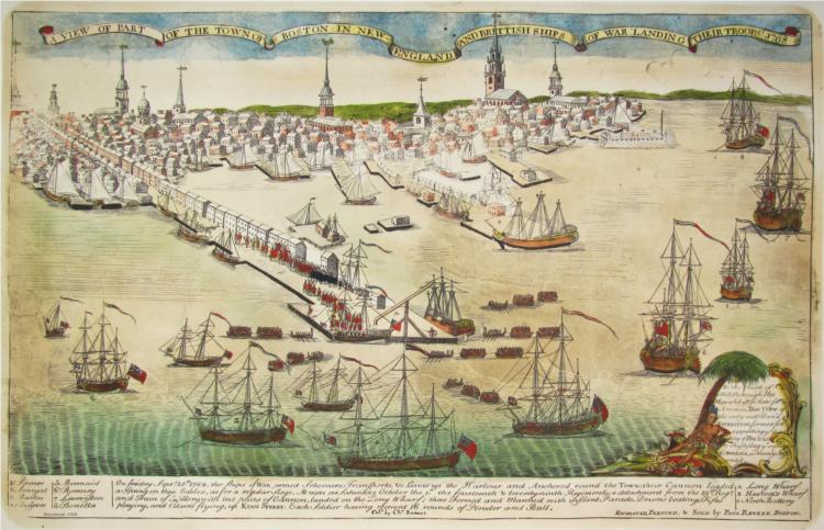 Landing of Troops, 1770 - Paul Revere