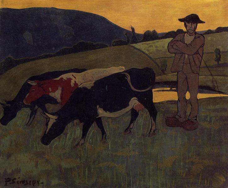 Peasant with Three Cows, 1893 - Paul Serusier