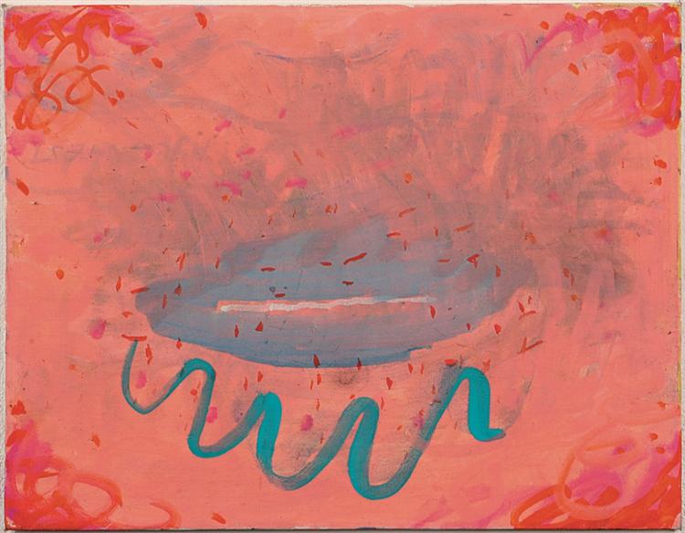 Untitled (Lips with Turquoise), 1984 - Paul Thek