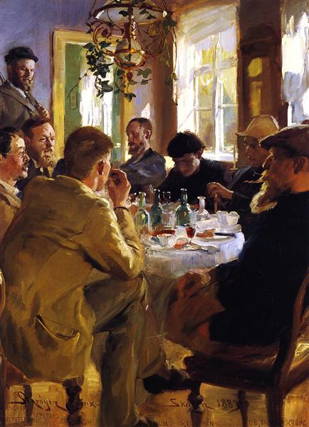 Artists' Luncheon in Skagen, 1883 - Peder Severin Krøyer