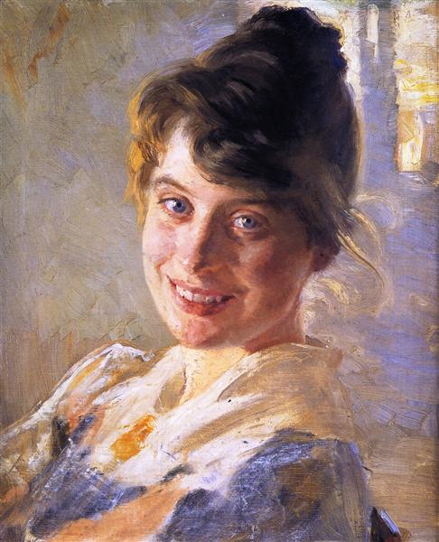 Portrait of the Artist's Wife, Marie, 1889 - Peder Severin Krøyer