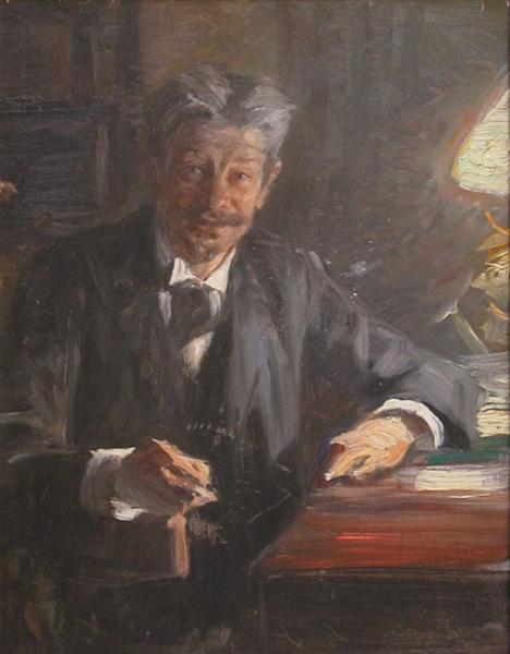Sketch to portrait of Georg Brandes, 1900 - Педер Северин Кройєр