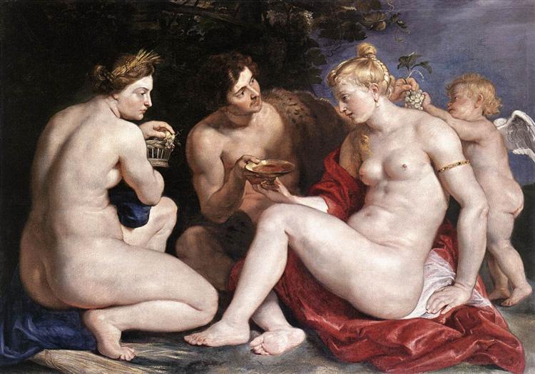 Venus, Cupid, Bacchus and Ceres, 1612 - 1613 - Peter Paul Rubens