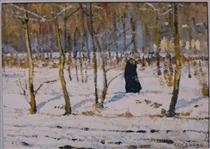 Winter in the Forest (sketch) - Petro Kholodny (Elder)